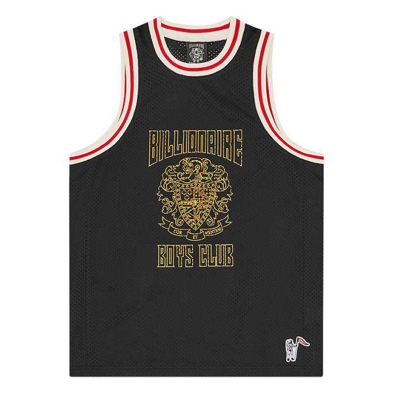 Billionaire Boys Club FW24 Logo Mesh Basketball Tank Unisex Black. B24324-BLACK