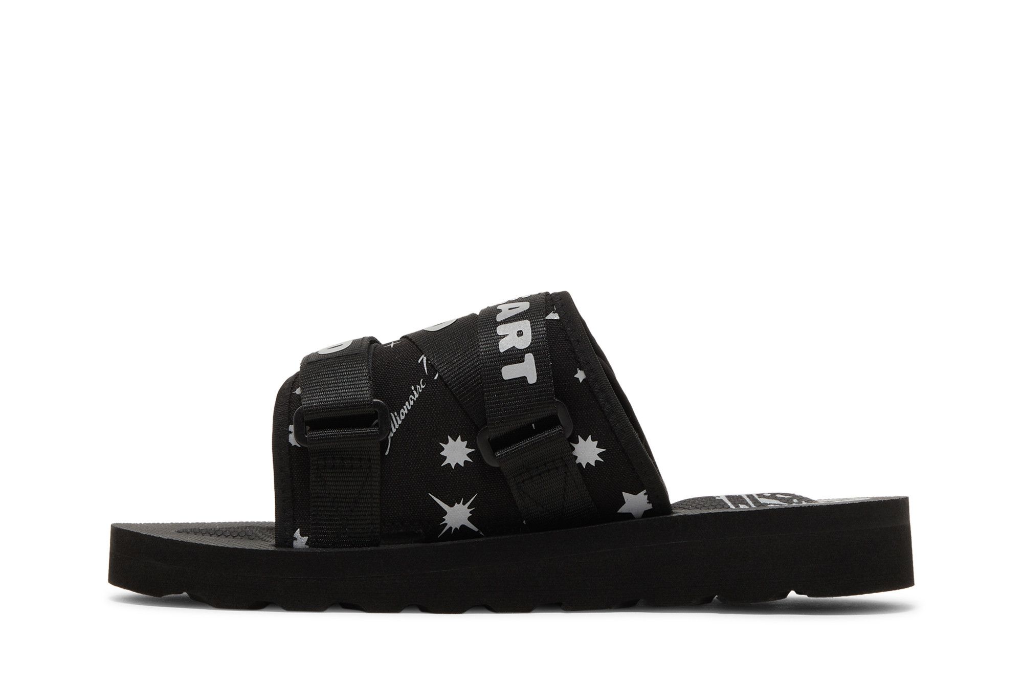 Lookbook Billionaire Boys Club Spacewalker Slide 'Heart and Mind - Hitam' 821-3810-BLK