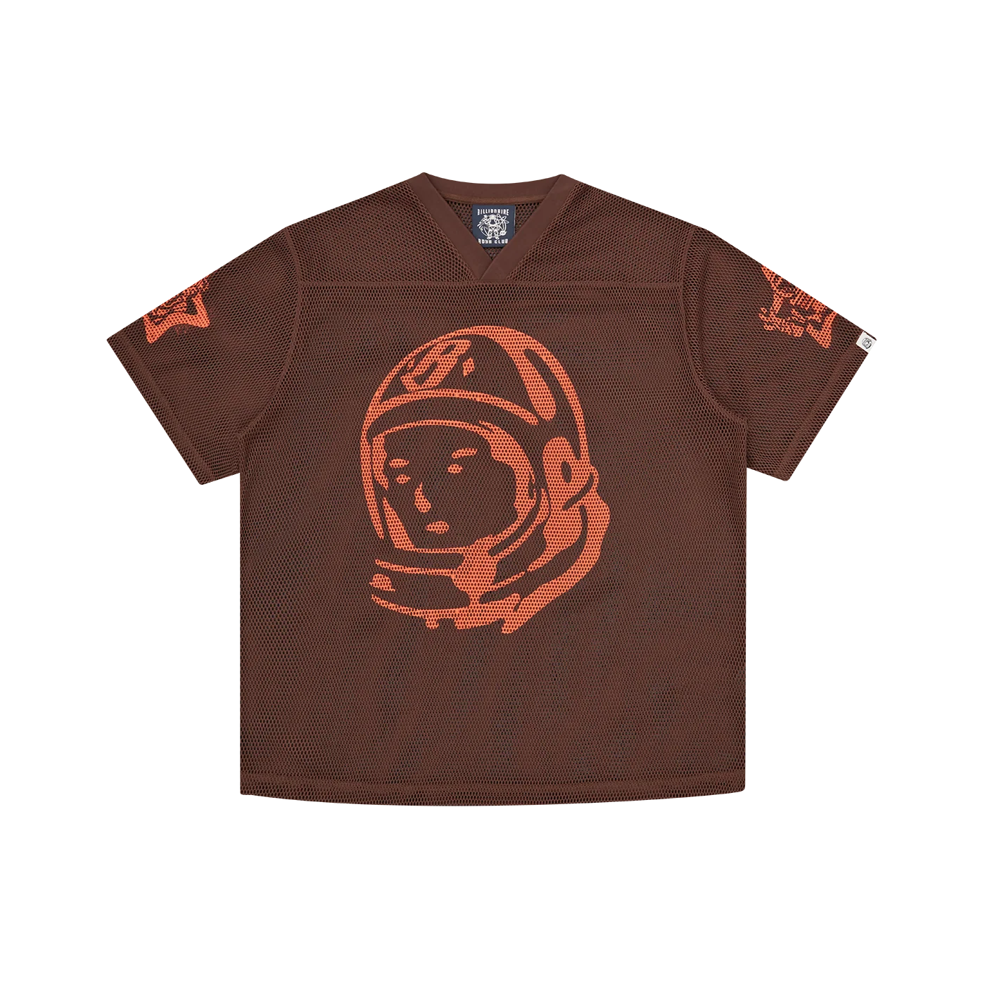 Billionaire Boys Club SS26 Astro Big Mesh Football Shirt Brown Unisex Short Sleeve. B25483-BROWN