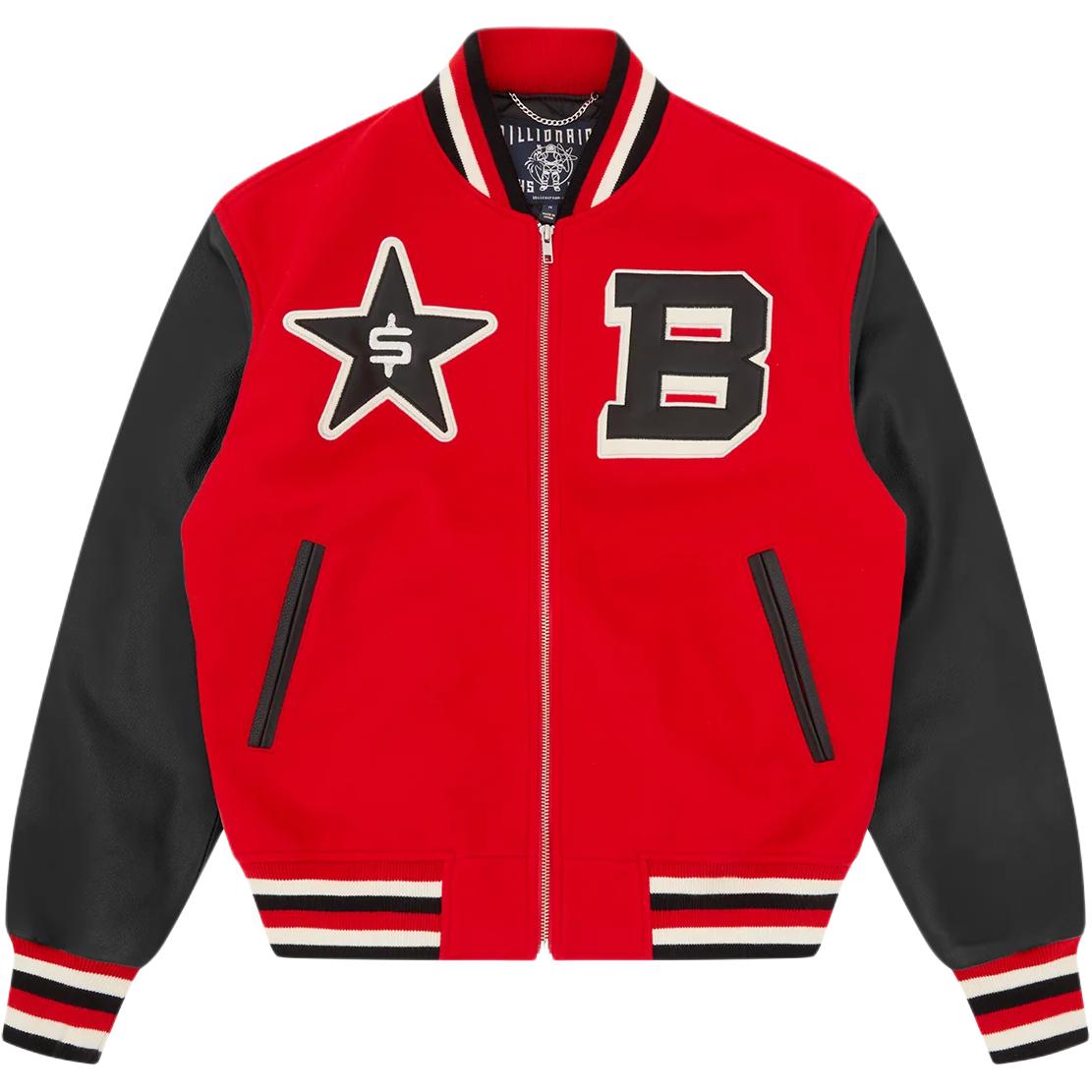 Billionaire Boys Club SS26 Early Spring Star Patch Zip Jacket Unisex B25402-REDBLACK