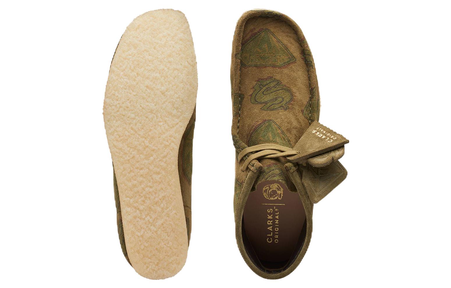 Shop 億萬富翁男孩俱樂部 x Clarks Wallabee 靴 '深綠色' 261-69839