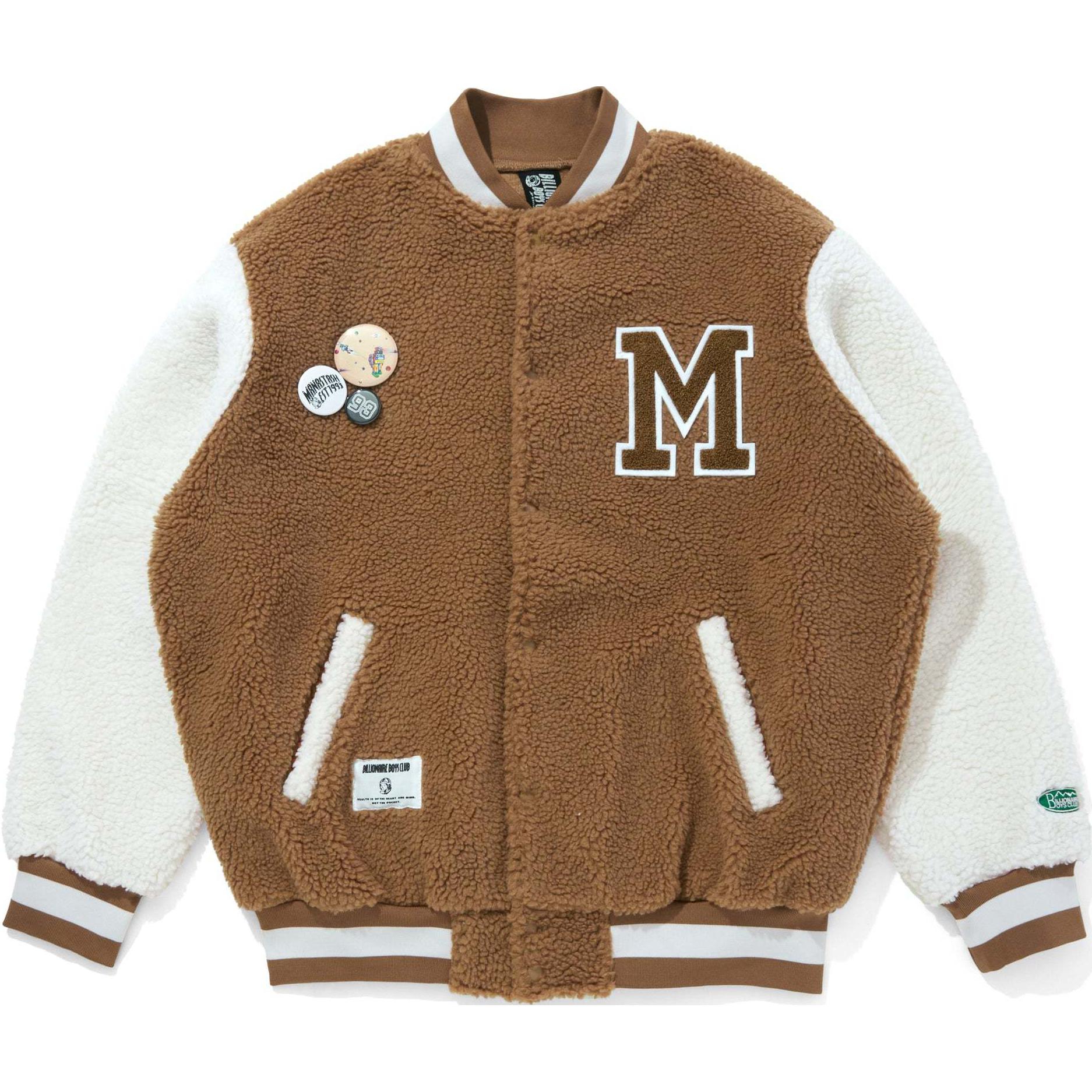 Billionaire Boys Club x Manastash FW24 Brown Button Logo Badge Unisex Loose Jacket BBCJP245X001-BROWN
