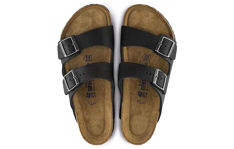 Birkenstock Arizona Oiled Nubuck Leather Sandals 'Black' 圖 5