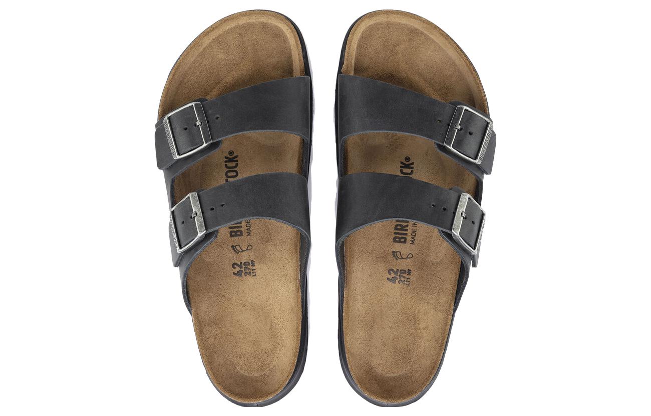 Birkenstock Arizona Crosstown Oiled Leather 'Black' 圖 4