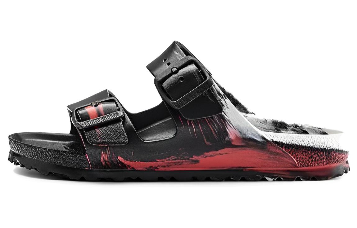 Birkenstock Arizona 'Black White Red'