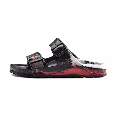 Birkenstock Arizona 'Black White Red'