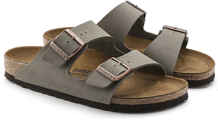 Sandalias Birkenstock Arizona Birko-Flor Birkibuc 'Stone' 0151211 Shop Sandalias Birkenstock Arizona Birko-Flor Birkibuc 'Stone' 0151211