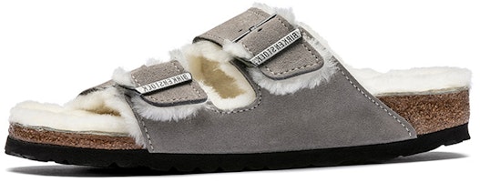 Birkenstock Arizona 'Grey Fleece-Lined' 1017402 Birkenstock Arizona 'Grey Fleece-Lined' 1017402