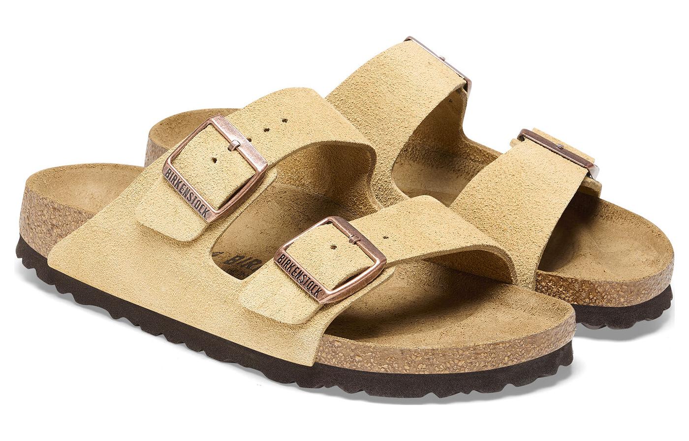 Birkenstock Arizona Suede Leather Latte Cream 'Beige' 圖 4