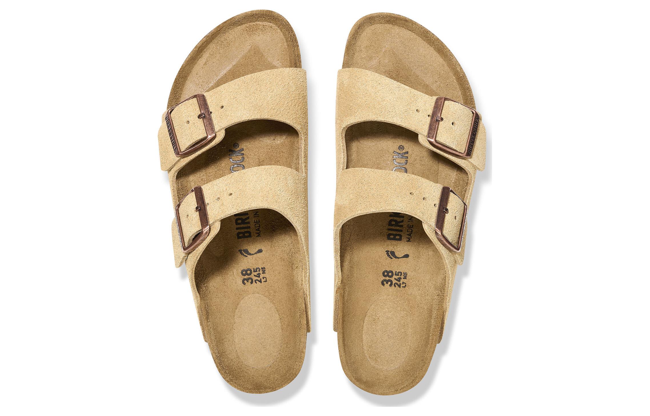 Birkenstock Arizona Suede Leather Latte Cream 'Beige' 圖 5