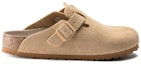 Order Birkenstock Boston Soft Footbed Suede Latte Krim 1019104/1019068