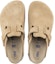 Shop Birkenstock Boston Soft Footbed Suede Latte Krim 1019104/1019068