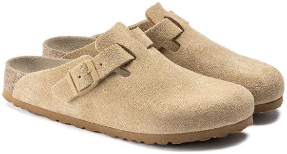 Birkenstock Boston Soft Footbed Suede Latte Krim 1019104/1019068 Purchase Birkenstock Boston Soft Footbed Suede Latte Krim 1019104/1019068