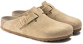 Purchase Birkenstock Boston Soft Footbed Suede Latte Krim 1019104/1019068