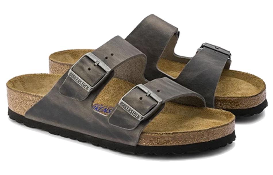 Lookbook Birkenstock Arizona 'Metallic Buckle Iron Grey' 0552801