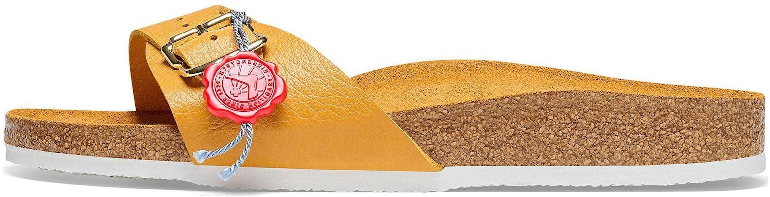 Birkenstock 皮革 舒適萬用履帶 平底拖鞋 男女款 黃色 窄型 Buy Birkenstock 皮革 舒適萬用履帶 平底拖鞋 男女款 黃色 窄型