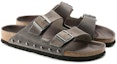 Shop Birkenstock Arizona 'Oiled Leather Grey' 1015454