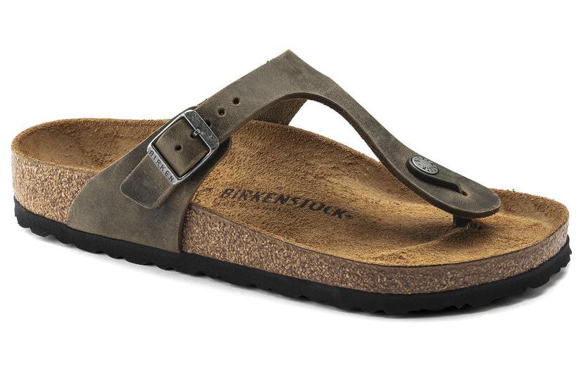 Birkenstock Gizeh Oiled Leather Faded Khaki 'Brown' 圖 2