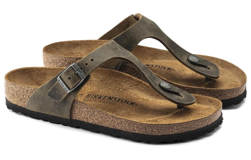 Birkenstock Gizeh Oiled Leather Faded Khaki 'Brown' 圖 3