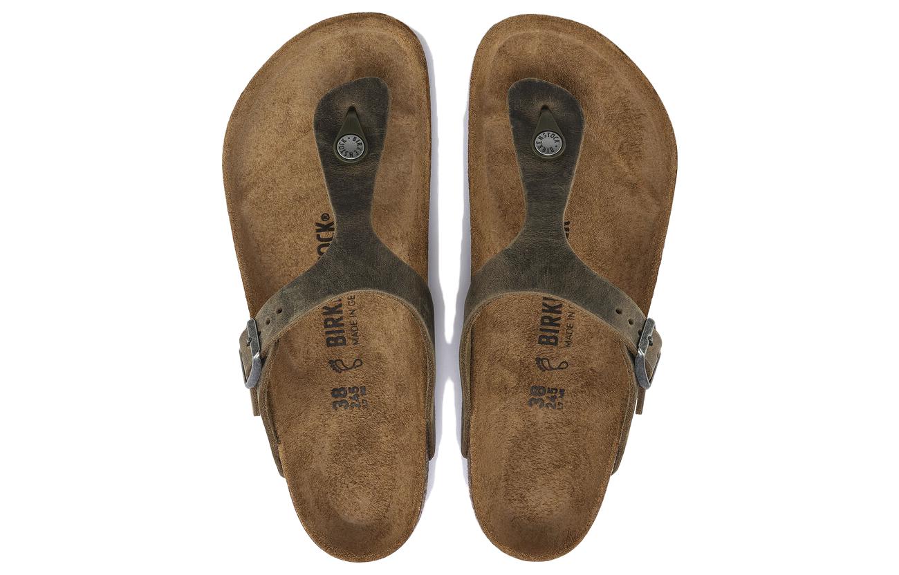 Birkenstock Gizeh Oiled Leather Faded Khaki 'Brown' 圖 4