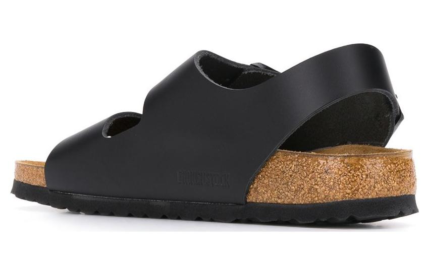 Lookbook 勃肯Arizona柔软舒适厚底双扣黑色拖鞋 0034193