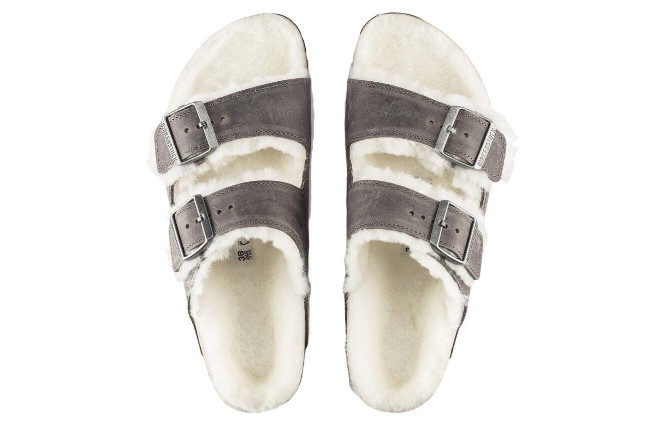 Lookbook Birkenstock Arizona 'Soft Comfort Warm Grey Narrow Edition' 1021109