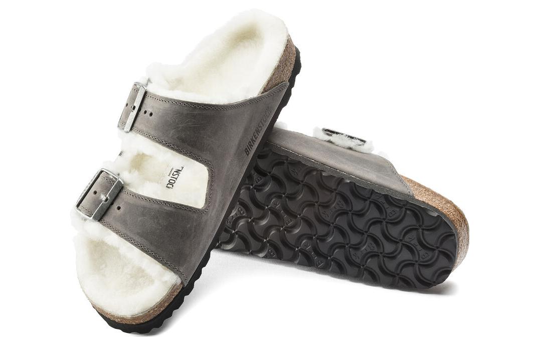 Shop Birkenstock Arizona 'Soft Comfort Warm Grey Narrow Edition' 1021109