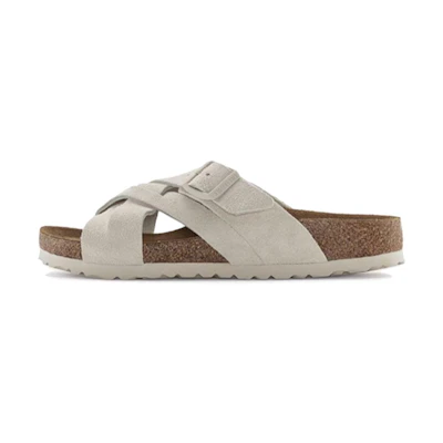 Birkenstock Arizona 'Soft Fleece Cream'