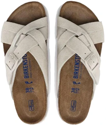 Birkenstock Arizona 'Soft Fleece Cream' 1024534 Shop Birkenstock Arizona 'Soft Fleece Cream' 1024534