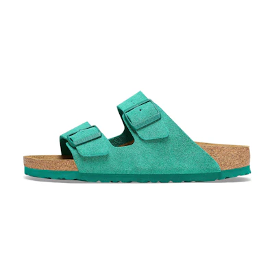 Birkenstock Arizona 'Soft Footbed Suede Green'