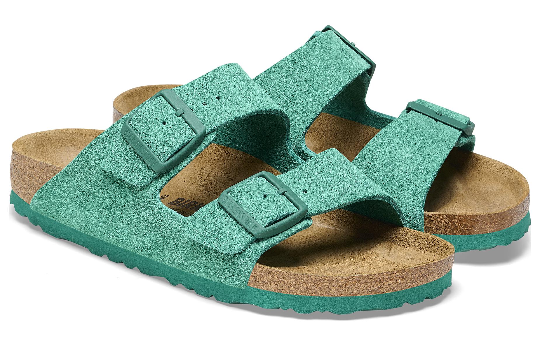 Birkenstock Arizona 'Soft Footbed Suede Green' 圖 3