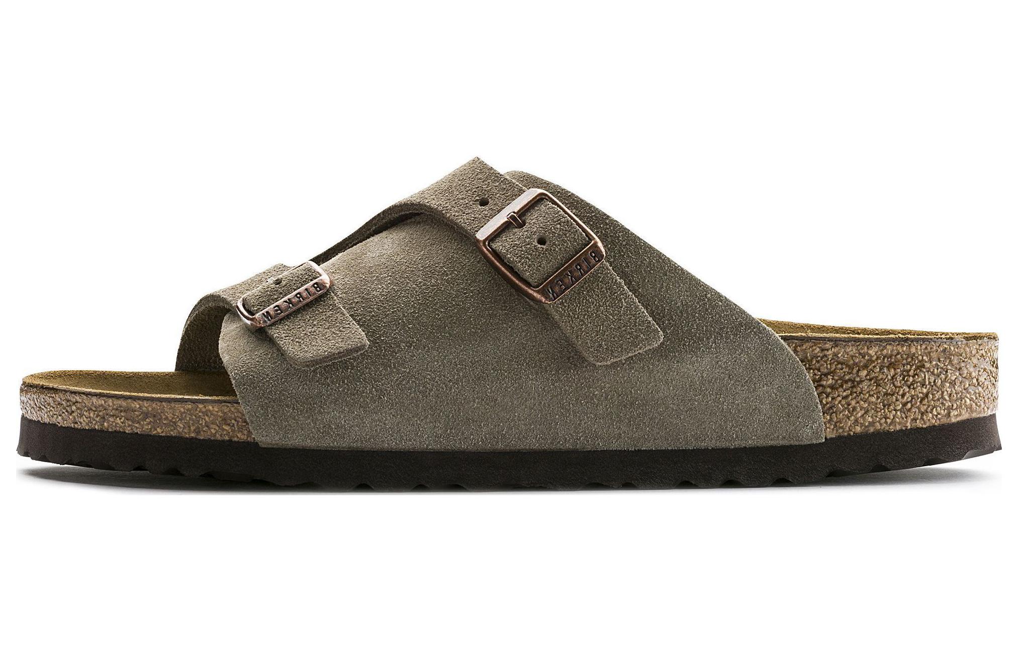 Birkenstock Zürich Suede Leather Taupe 'Green' 0050463