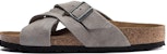 Birkenstock Arizona 'Kelabu Suede Lembut Narrow' 1020933