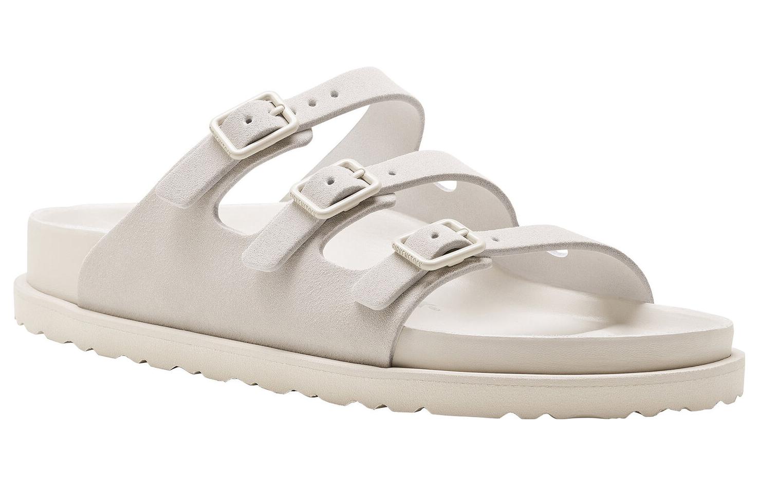 Order Birkenstock 皮革 休閒百搭 一字拖鞋 男女同款 白色
