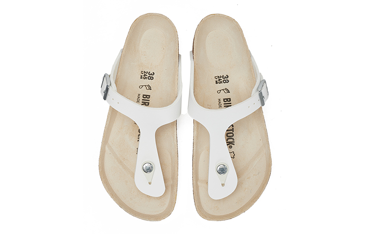 Birkenstock Gizeh Birko-Flor Narrow Fit Sandals 'White' 圖 4