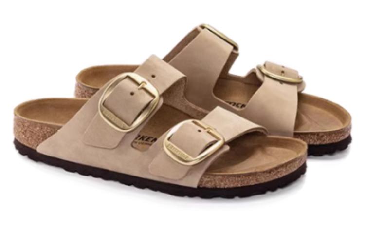 Lookbook 버켄스탁 아리조나 빅버클 누벅 샌들 (샌드캐슬, 좁은폭) 1024064