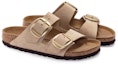Lookbook Birkenstock Arizona Big Buckle Kulit Nubuck Narrow Fit Sandal 'Sandcastle' 1024064