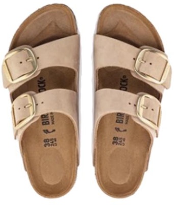 Birkenstock Arizona Big Buckle Nubuck Leather Narrow Fit Sandals 'Sandcastle' 1024064 Shop Birkenstock Arizona Big Buckle Nubuck Leather Narrow Fit Sandals 'Sandcastle' 1024064