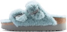 Buy Birkenstock Arizona Big Buckle Shearling 'Faded Aqua' wanita lelaki调马来西亚 1022813