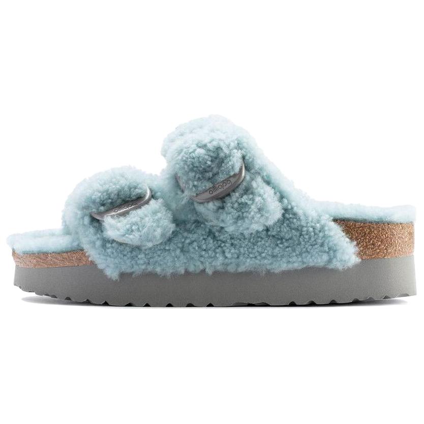 Birkenstock Arizona Big Buckle Shearling 'Faded Aqua' 1022813