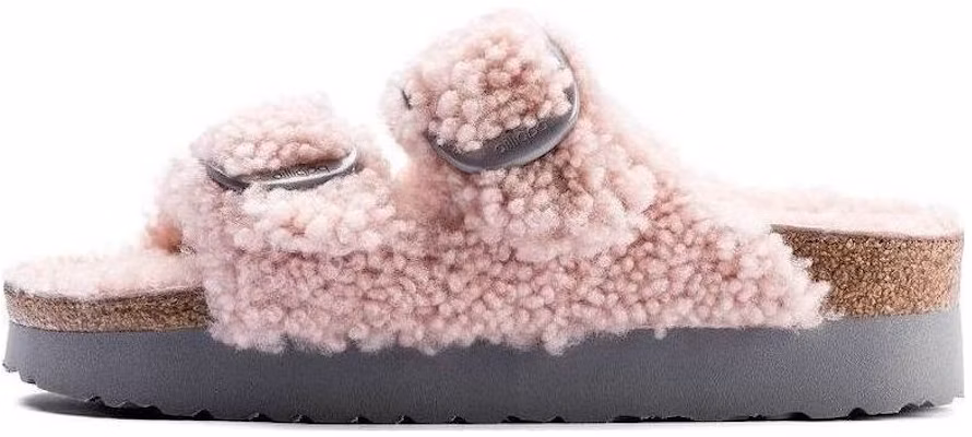 (Women) Birkenstock Arizona Big Buckle Shearling Narrow 'Teddy Crystal Rose' 1017643 Buy (Women) Birkenstock Arizona Big Buckle Shearling Narrow 'Teddy Crystal Rose' 1017643