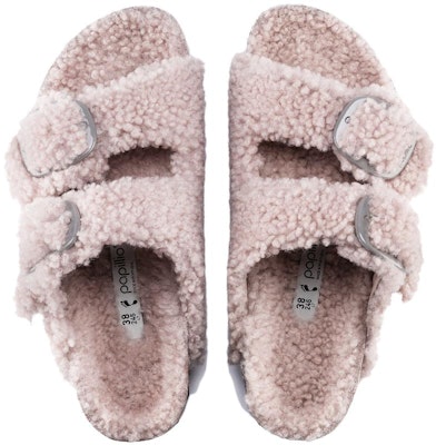 (Women) Birkenstock Arizona Big Buckle Shearling Narrow 'Teddy Crystal Rose' 1017643 Purchase (Women) Birkenstock Arizona Big Buckle Shearling Narrow 'Teddy Crystal Rose' 1017643