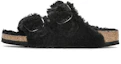 Buy Birkenstock Arizona 大扣羊羔毛窄版 '泰迪黑' 1023105