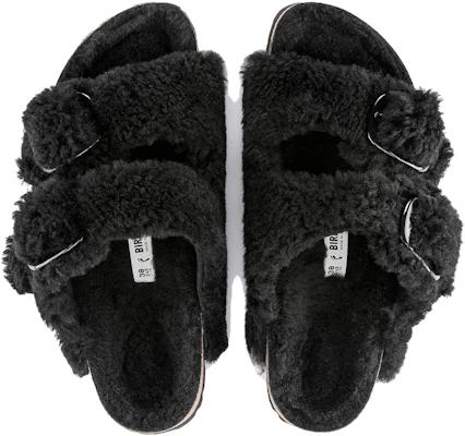 Birkenstock Arizona 大扣羊羔毛窄版 '泰迪黑' 1023105 Shop Birkenstock Arizona 大扣羊羔毛窄版 '泰迪黑' 1023105