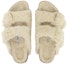 Shop Birkenstock Arizona Big Buckle Shearling Narrow Fit 'Teddy Eggshell' 1023130