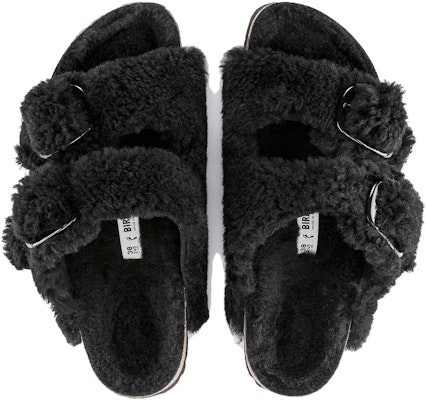 Birkenstock Arizona Hebilla Grande Shearling Ajuste Estrecho 'Teddy Black' 1023105 Shop Birkenstock Arizona Hebilla Grande Shearling Ajuste Estrecho 'Teddy Black' 1023105