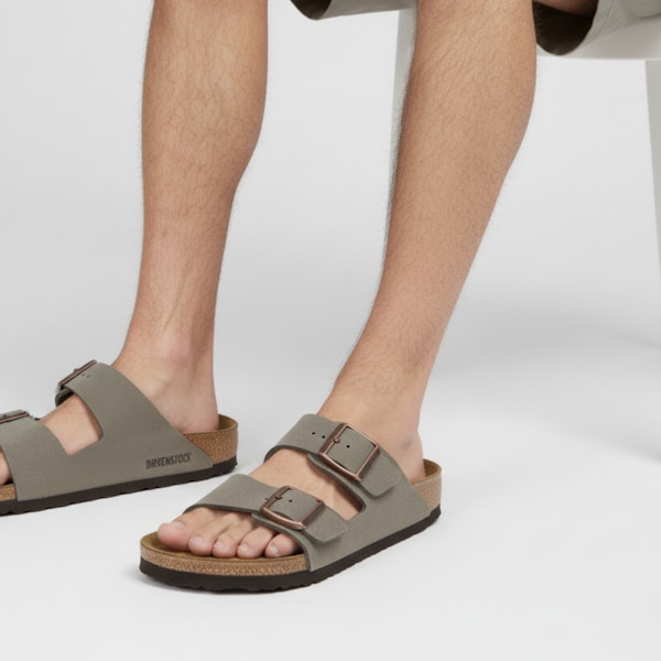 Sandalias Birkenstock Arizona Birko-Flor Birkibuc 'Stone' 0151211 Order Sandalias Birkenstock Arizona Birko-Flor Birkibuc 'Stone' 0151211