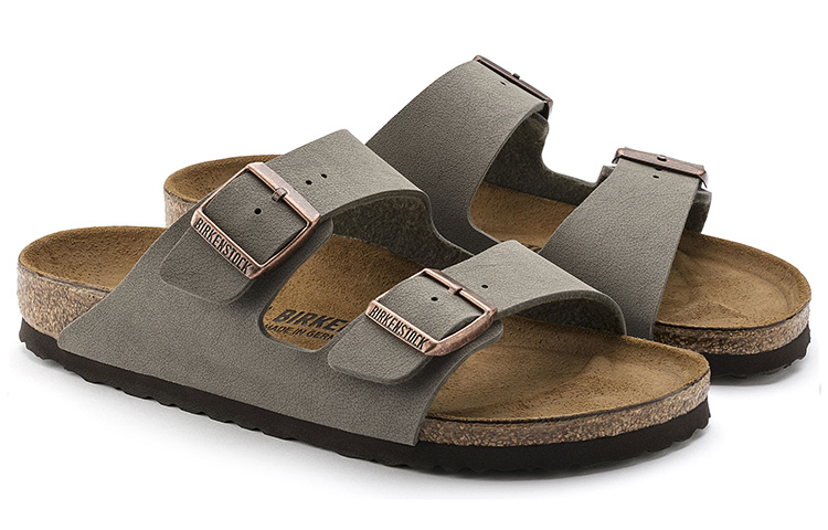 Purchase Birkenstock Arizona Birkibuc ''Stone'' Sandali 0151211
