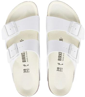 Birkenstock Arizona Birko-Flor Narrow Fit 'White' Putih 1019046 Shop Birkenstock Arizona Birko-Flor Narrow Fit 'White' Putih 1019046