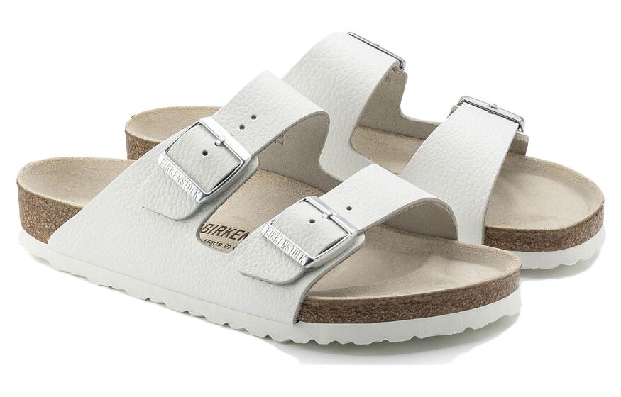 Lookbook Birkenstock Arizona Leather Sandals 'White' 0051131